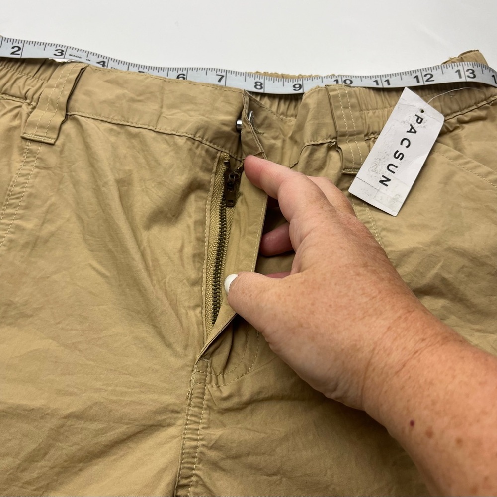 Pacsun Low Rise Puddle Khaki Tan Womens Size Medium Pant Cargo Relaxed NEW - Picture 13 of 15